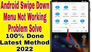 Android Swipe Down Menu Not Working Problem Solve II notification bar not coming down II not shator