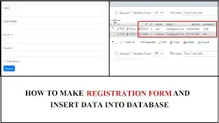 How to make Registration form in PHP | How to insert data into database