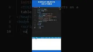 JavaScript - Display Objects as a Table #javascript