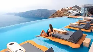 CAVO TAGOO Hotel Santorini (Imerovigli, Greece) - Stunning Sunset - 4K Travel Vlog