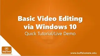 Basic Video Editing via Windows 10 - Quick Tutorial