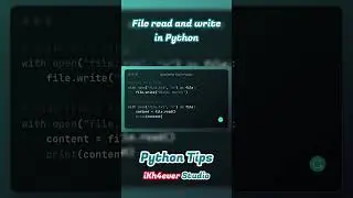 File read and write in python #ikh4ever #shorts #python