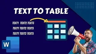 How to Convert Text to Table in Ms Word