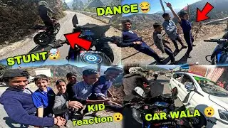 Chalti bike mein Khada Ho Gaya 😱😱 || ￼ sound Sunkar dance karne Lage 😂😂 ￼|| CAR wala driver🥵