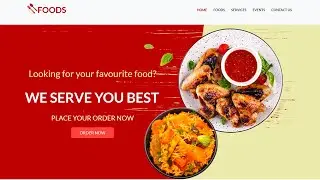 Bootstrap 5 Responsive Website Design |  Responsive Foods  Website Using Bootstrap 5 Tutorial -Part1