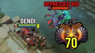 FIRST TIME EVER!! DENDI PUDGE MID VS 10K MMR!!