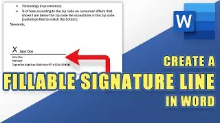 Create a Fillable DIGITAL SIGNATURE LINE in Word (The Easy Way!)