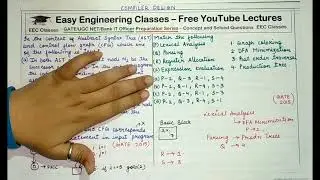 Compiler Design Solved Questions Part 3 | Abstract Syntax Tree and Control Graph Important Numerical