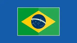 Brazil Flag Animated Blue Screen - Green Screen Footage