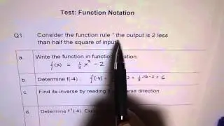 Test Function Notation Inverse