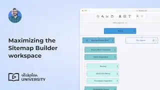 Maximizing the Sitemap Builder workspace