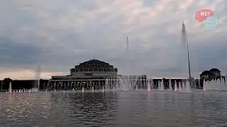 Hala Stulecia Fontanna Multimedialna - Day Multimedia fountain Show -Wroclaw Poland