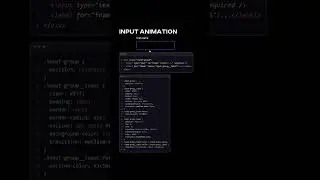 CSS input animation. #css #javascript #webdevelopment #animation #codewithganeshh