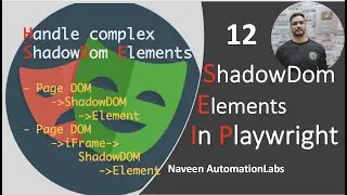 #12 - Handle ShadowDom Elements in Playwright || Playwright with Java