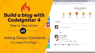 #48. Add Disqus Comments on Single Post Page in CodeIgniter 4