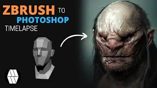 ZBrush to Photoshop Timelapse - 'Orc Bust' Concept