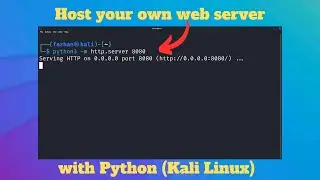 How to Host your own Web Server with Python on Kali Linux | PYTHON HTTP SERVER