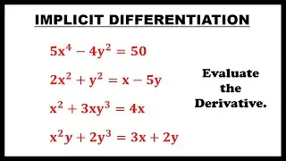 IMPLICIT DIFFERENTIATION || THE DERIVATIVE OF IMPLICIT FUNCTIONS || BASIC CALCULUS