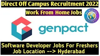 Genpact Recruitment 2022 || Work from home Jobs || Latest Jobs