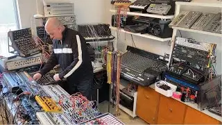 Live Techno Improvisation with: TR-909 + TR-808 + Buchla Easel + RD-9 + TD3MO + OT + Modular