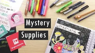 Creating an Art Journal Page With Mystery Supplies: Upcrate Subscription Box Unboxing