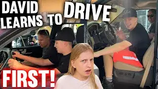 DAVID LEARNS TO DRIVE BEFORE ALYSSA!!