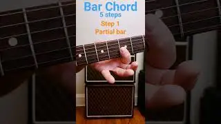 How To Play Bar Chords Step 1, DAY 1 #guitar #guitarlesson #beginners #learnguitar