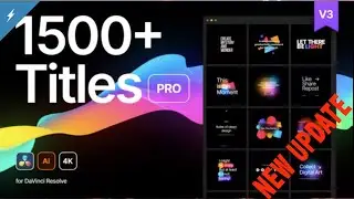 Titles Pro V3 (UDATE 2024) - Titles Davinci Resolve - Davinci resolve text animation