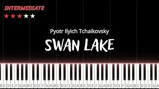 Tchaikovsky - Swan Lake - arr. GALYA | INTERMEDIATE Piano Tutorial! #piano #tutorial  #swanlake