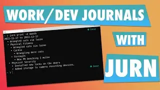 Keeping a dev/work journal in the CLI with jurn