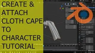 Create & Attach Dynamic Cloth Cape To Character - Blender Tutorial