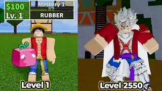 I Started as a NOOB to MASTER with RUBBER Fruit in Blox fruits.