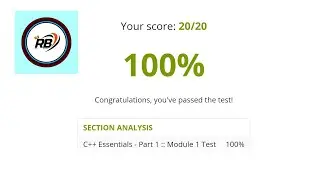 C++ module 1 test ( 100% ) || C++ Essentials 1 module 1 || CISCO, netacad