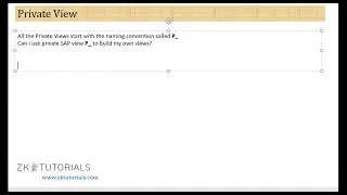 15.2 Private View VDM In SAP ABAP on hana