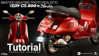 Master Creating photo realistic Vespa GTS 300 in Blender