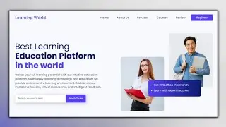 Educational Website Landing Page using HTML & CSS | Ashutosh Python