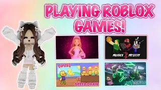 PLAYING GAMES ON ROBLOX *LIVE*