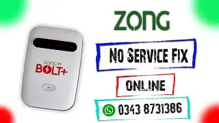 Zong MF25 Unlock | Zong MF25 No Service Fix | Zong MF25 No Service Solution | Zong Bolt Plus MF25