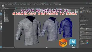 How to ReTopology in Marvelous Designer Cloth to Maya _ 2024 | CG_GUM