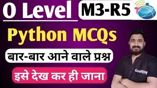 O Level Theory Paper 2024 : M3 R5 | Python MCQ | o level computer course in hindi