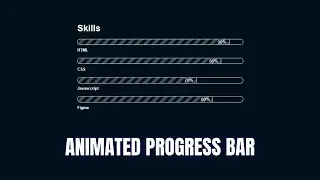 How To Make Animated Progress Bar Using HTML and CSS