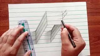 3D drawing on paper for beginners - 3d drawing for beginners