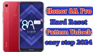 Honor 8A Pro Hard Reset (Pattern Unlock) Easy Step 2024