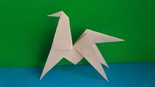 Оригами из бумаги конь // Origami paper horse