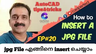 AutoCAD Malayalam | Raster Image | How to Insert a jpg to Auto CAD | Easy  Malayalam Tutorial