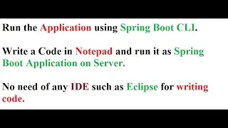 How to Run Application from Spring Boot CLI.