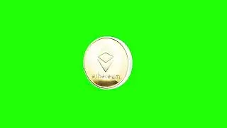 Ethereum | Cryptocurrency Green Screen | 3D Animation | Cryptocurrencies Stock Videos