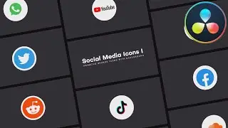 Social Media Icons Animation ★ DaVinci Resolve Templates ★