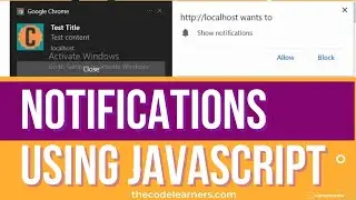 How to show Notifications using Javascript?