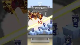 Ignis vs 5 Snow Queen! Minecraft Mob Battle! #shorts #minecraft #マインクラフト